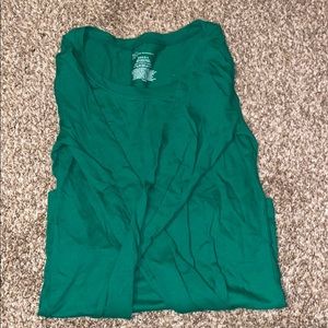 green long sleeve shirt